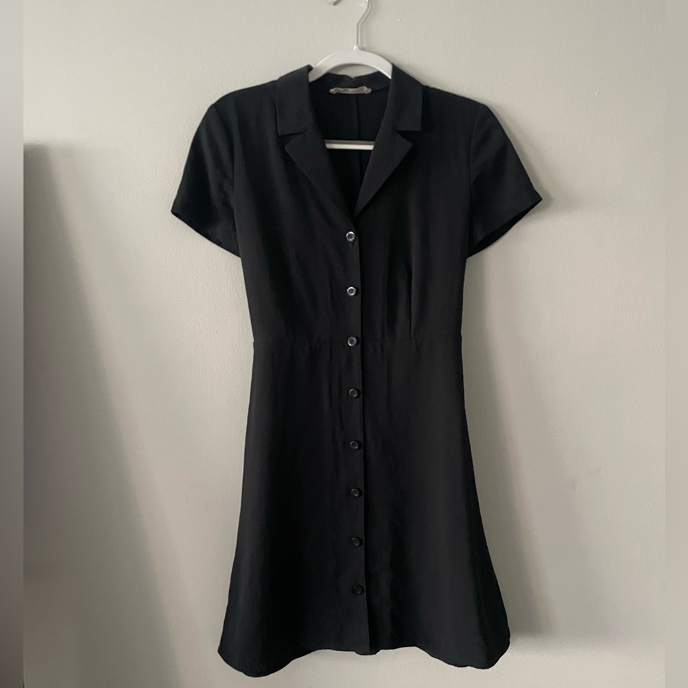 Everlane Short Sleeve A-Line Button-Up Shirtdress with waist ties US4/UK8/FR36